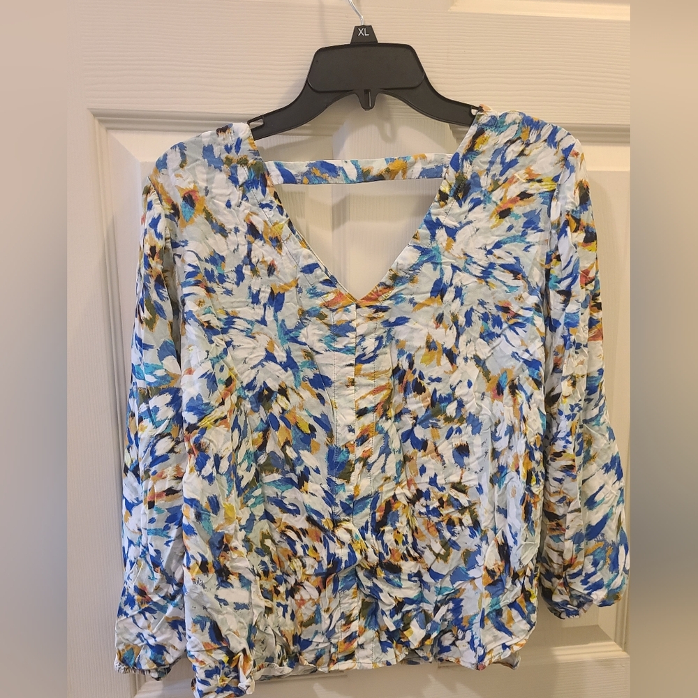 Liverpool Multicolor Abstract Print Top